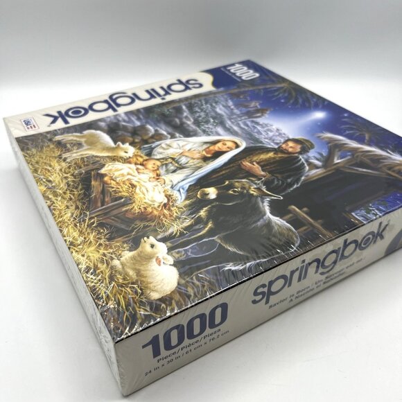 Springbok Puzzle Savior is Born Christmas Nativity 1000 Pieces Sealed - Picture 3 of 4